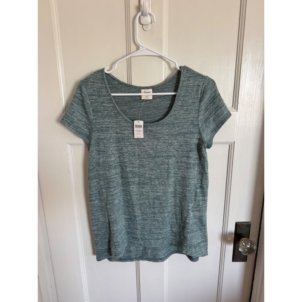 NWT Soma Cozy Nights short sleeve tee in Heather Atlantic size xs